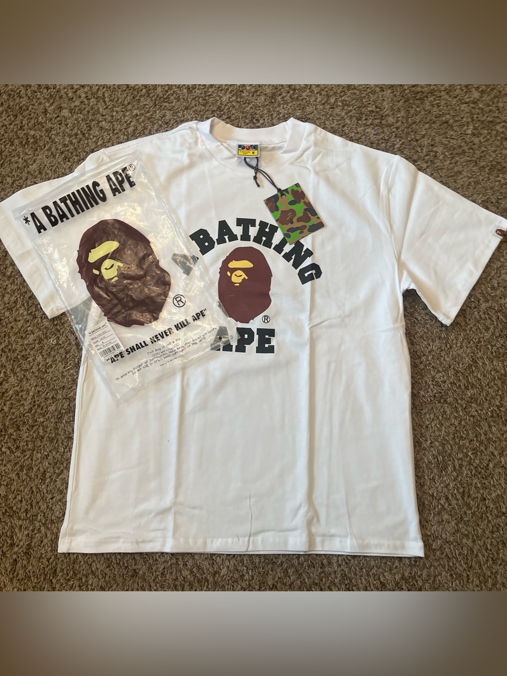 Bape college tee brand new size M